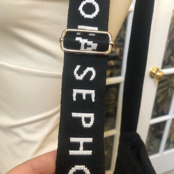 Sephora Black White north south full zip puffy nylon tote shoulder crossbody bag - Picture 4 of 10